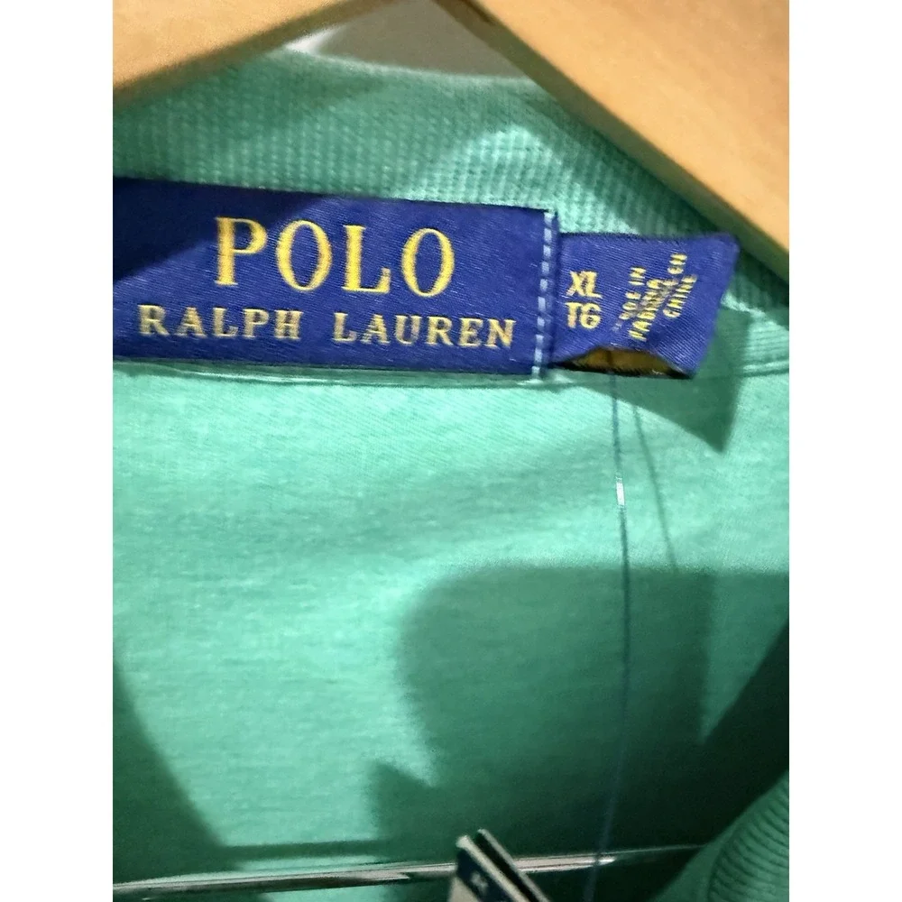 NWT Polo Ralph Lauren Men's Classic Cotton Polo‎ Shirt Green Size XL. S